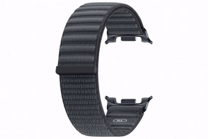 Juodas „Samsung SVL33LK Fabric Band“ medžiaginis laikrodžio dirželis (M/L), skirtas „Galaxy Watch9“ ir „Galaxy Watch8“
