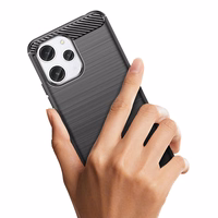 Lankstus anglies rašto dėklas telefonui Xiaomi Redmi 12 Carbon Case - juodas