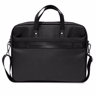 Guess Saffiano Triangle Logo krepšys 16'' nešiojamam kompiuteriui - juodas