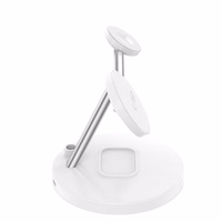 Tech-Protect QI15W-A35 3 viename indukcinis įkroviklis su MagSafe telefonui / AirPods / Apple Watch - baltas