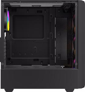 Savio Noctis Glass RGB Cube korpusas, juodas