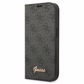 Guess GUBKP14SHG4SHK iPhone 14 6.1 "juoda / juoda knyga 4G Vintage Gold Logo