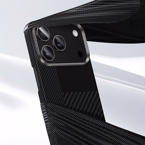Benks Montage magnetinis Armor Air Kevlar dėklas su metaliniu rėmeliu 600D+1500D (MB69) Iphone 17 Pro telefonui juodas