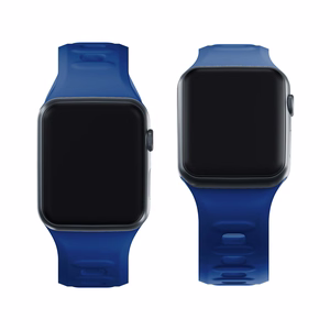 42/44/45/46/49 mm Blue (big) - 3mk Silicone Watch Strap for Apple