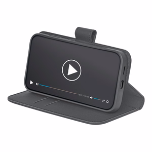 Puro atverčiamas dėklas su pinigine Samsung Galaxy S25+ - juodas