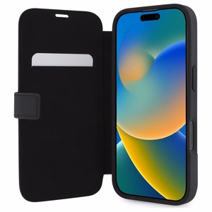 Mercedes odinis medžio imitacijos dėklas iPhone 16 - juodas