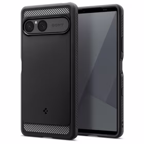 Spigen Rugged Armor dėklas Sony Xperia 10 VII telefonui - matinė juoda
