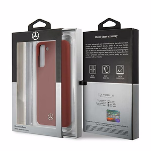 Dėklas telefonui Mercedes Silikoninis Line dėklas Samsung Galaxy S21 raudonas