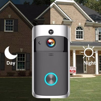 Belaidis išmanus durų skambutis su kamera ir judesio davikliu Reach DB-1 juodas