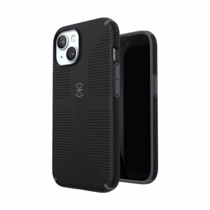 Speck Candyshell Grip MagSafe - iPhone 17e / 16e / 15 / 14 / 13 dėklas (juodas / Slate pilkas)