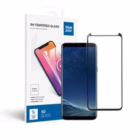 Apsauginis stiklas Blue Star - SAMSUNG Galaxy S8 Full Face (pilnas klijavimas su rėmeliu, dėklui draugiškas) juodas
