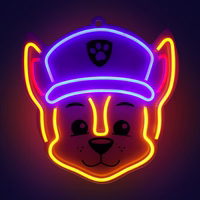 Hanging neon LED Paw Patrol on plexiglass - Chase OW-130346