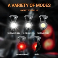 Mini flashlight LED keychain W5143 Type C with 2 screwdriver bits orange