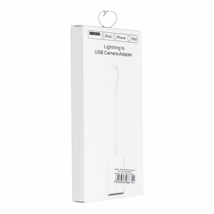 Adapteris OTG USB A (moteriškas) į Lightning (vyriškas) baltas