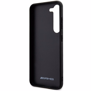 AMG AMHCS23MBLSCA S23+ S916 - juodas kietas dėklas su karbono juostele ir reljefu
