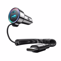 Įkroviklis automobilinis Joyroom (JR-CL07) 3IN1 (1xUSB, 1xUSB-C 1.6M 72W) su Type-C laidu juodas