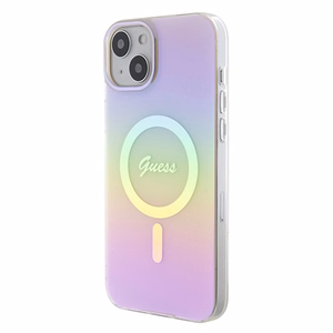 Guess GUHMP15MHITSP iPhone 15 Plus 6.7" rožinis/rožinis kietas dėklas IML Iridescent MagSafe