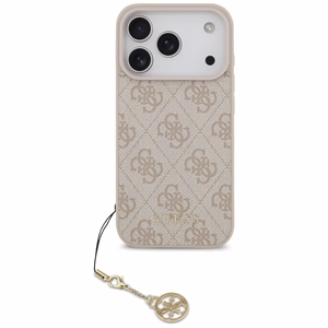 Guess 4G Charms Collection MagSafe dėklas telefonui iPhone 17 Pro - rožinis