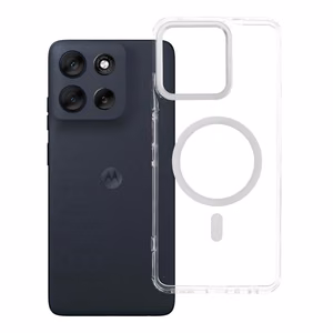 Dėklas Motorola G56 Frame Clear Hybrid Mag Cover suderinamas su MagSafe skaidrus
