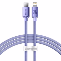 USB laidas Baseus "CAJY000205" violetinis "Type-C / Lightning" 200cm (iki 20W)