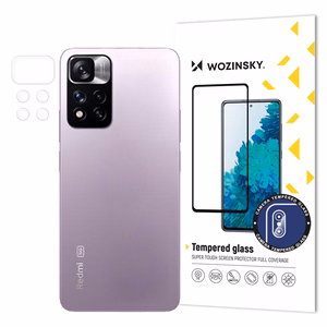 Wozinsky Apsauginis stiklas 9H pilnas kameros grūdintas stiklas Xiaomi Redmi Note 11 Pro+ kamerai