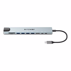 Docking Station Blitzwolf BW-TH5 10in1 USB-C (sidabrinis)