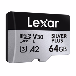 Lexar High-Performance Silver Plus microSDXC 2x64GB atminties kortelių rinkinys + adapteris