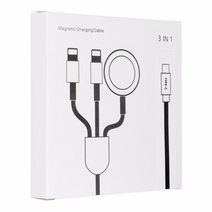 Kabelis (m) 3in1 Type C į Lightning / 2 x Lightning / Apple Watch 3W 2A C3168 1,2 m - baltas (m)