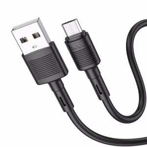 USB kabelis Hoco X83 USB-A to MicroUSB 1.0m juodas