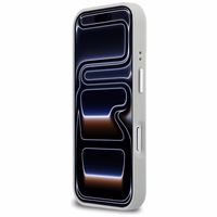 Karl Lagerfeld Croco KL Script Logo MagSafe Dėklas for iPhone 17 Pro - sidabrinis