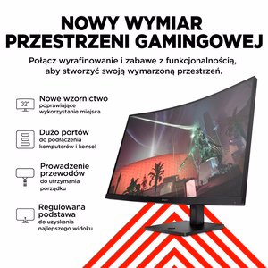HP OMEN 32c kompiuterio monitorius 80 cm (31,5") 2560 x 1440 pikselių Quad HD juodas