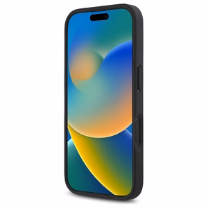 DKNY pasikartojančio rašto logotipo magnetinis dėklas telefonui iPhone 16 - juodas