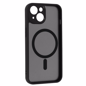 Pilnai matinis Mag dėklas telefonui Iphone 14 juodas