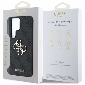 Guess Big 4G Logo Classic Logo dėklas telefonui Samsung Galaxy S25 Ultra juodas