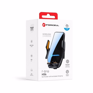 Wireless car phone holder Forcell F-Grip HS6 15W windshield / air vent black