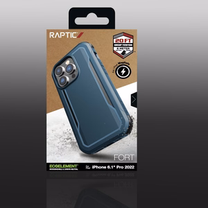 Raptic X-Doria Fort dėklas iPhone 14 Pro su Magnetine šarvuota mėlyna danga