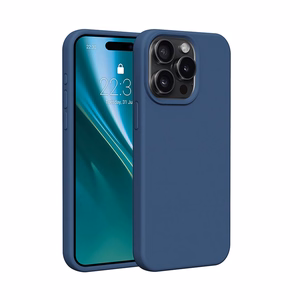 Etteri silikoninis dėklas telefonui iPhone 15 Pro Max 6,7 - tamsiai mėlynas