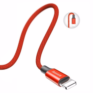 Kabelis Baseus Yiven Lightning - USB-A 180 cm (raudona)