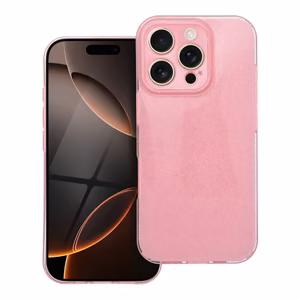 Skaidrus dėklas 2 mm BLINK iPhone 16 Pro rožinis
