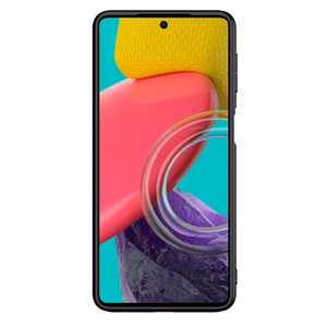 Nillkin Tekstūrinis dėklas patvarus sustiprintas dėklas su geliniu rėmu ir nailonine nugarėle Samsung Galaxy M53 5G juodas