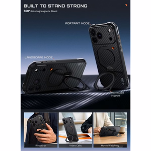 Supcase UB Aero MagSafe Aramid  iPhone 18 Pro Max / 17 Pro Max dėklas, juodas
