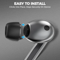 Tech-Protect ausų pagalvėlės Samsung Galaxy Buds 3 Pro S / M / L dydžiai - juodos (3 vnt.)