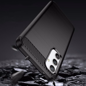 Carbon Case dėklas Realme 10 Pro lankstus silikoninis anglies dangtelis juodas