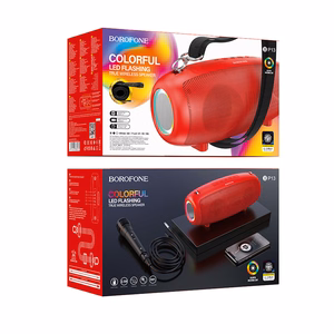 Borofone Nešiojama „Bluetooth“ kolonėlė BP13 Dazzling su mikrofonu raudona