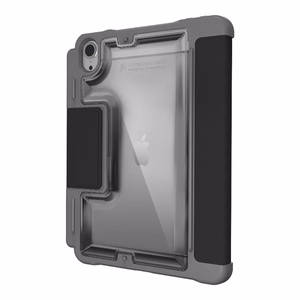STM Dux Plus sustiprintas dėklas su Apple Pencil laikikliu, skirtas iPad mini (A17 Pro, 2024) / iPad mini 6 (2021), MIL-STD-810H, juodas