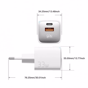 Įkroviklis Essager GaN Polestar baltas 33W (PD / QC3.0)