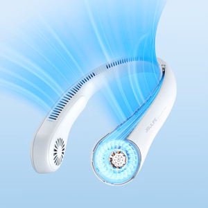 Jisulife Neck Fan 3 4000mAh nešiojamas kaklo ventiliatorius, pilkas