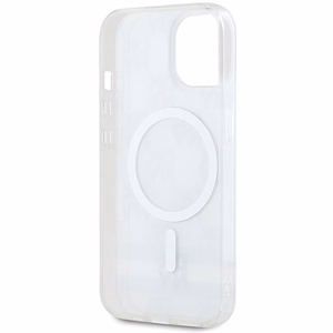 DKNY IML languotas mono raštas ir margintos juostos magnetinis dėklas telefonui iPhone 15 / 14 / 13 - smėlinis