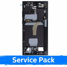 Vidurinis rėmas Samsung S908 S22 Ultra / Phantom Black / (Service Pack)