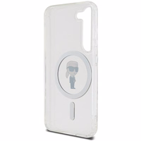 Karl Lagerfeld IML Ikonik magnetinis dėklas telefonui Samsung Galaxy S23 - permatomas